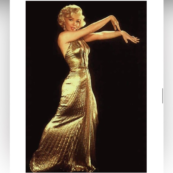 Stunning Vintage New Leaf by Samir Gold Accordion Pleated 70s Dress 9/10 - Picture 6 of 9